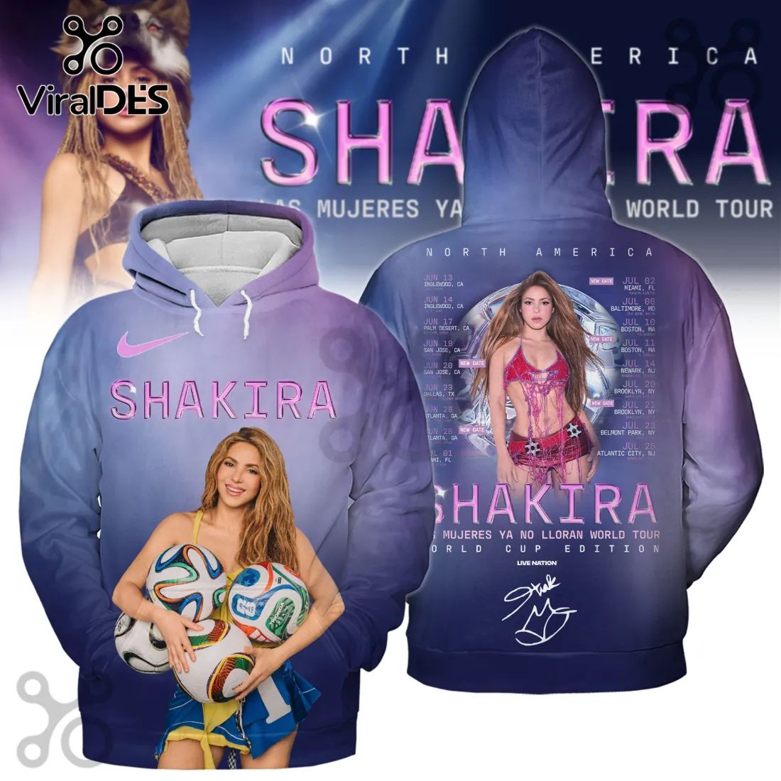 Shakira Mujeres Ya No Lloran World Tour 2026 Hoodie