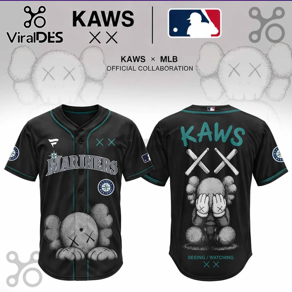 KAWS x Seattle Mariners Blackout Baseball Jersey 2026