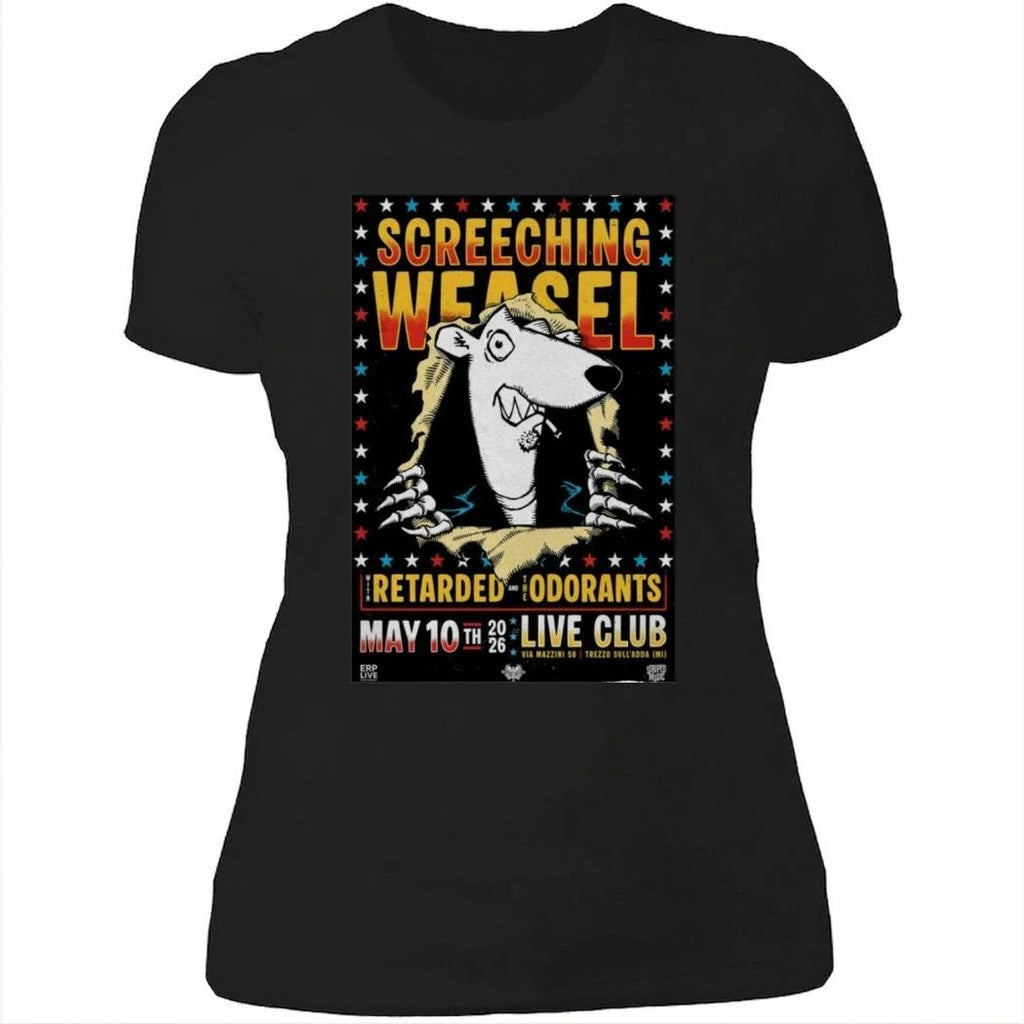 SCREECHING WEASEL Milan, Italy May 10 2026 Tour Shirt