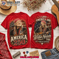 Willie Nelson Us 250th Anniversary 3D Tee Shirt