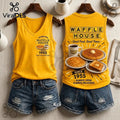 Waffle House Retro 1955 Logo V-Neck Tank Top