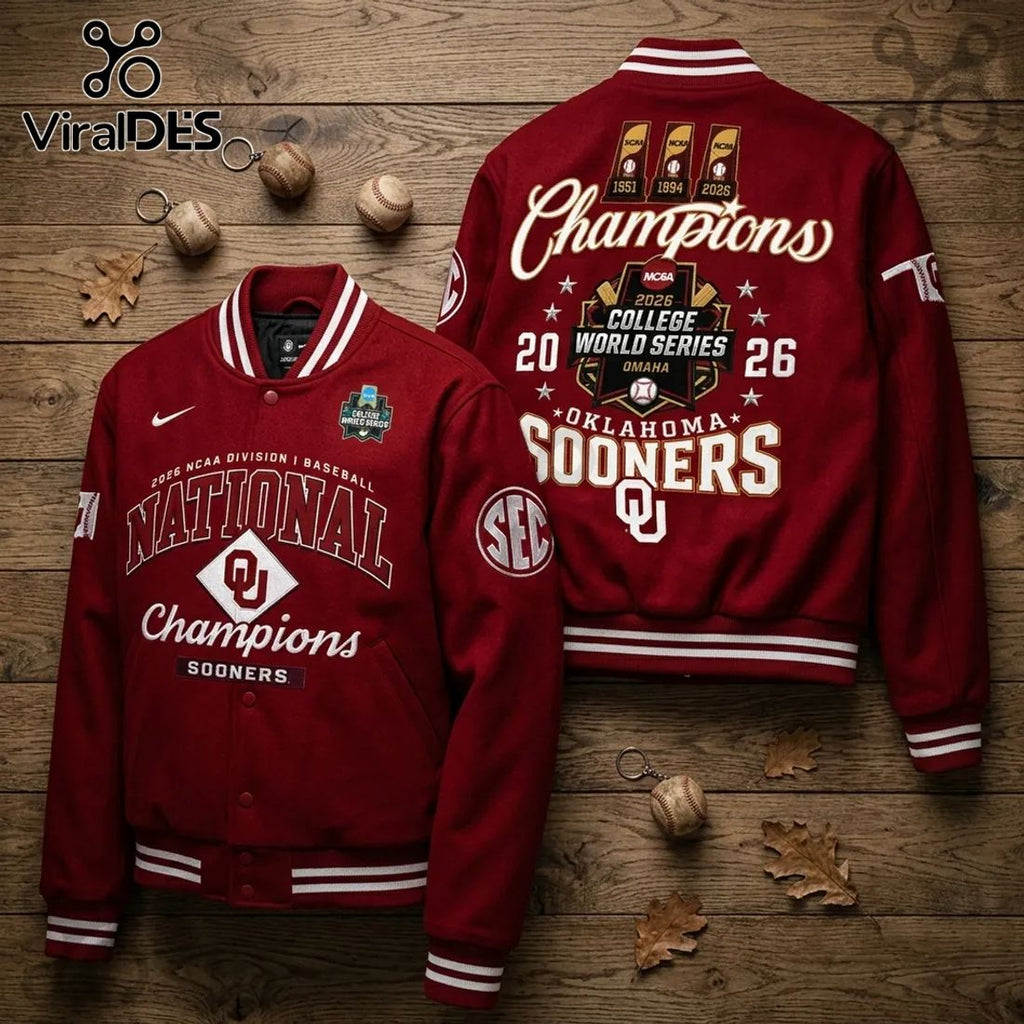 Oklahoma Sooners 2026 College World Series Champions Varsity Jacket