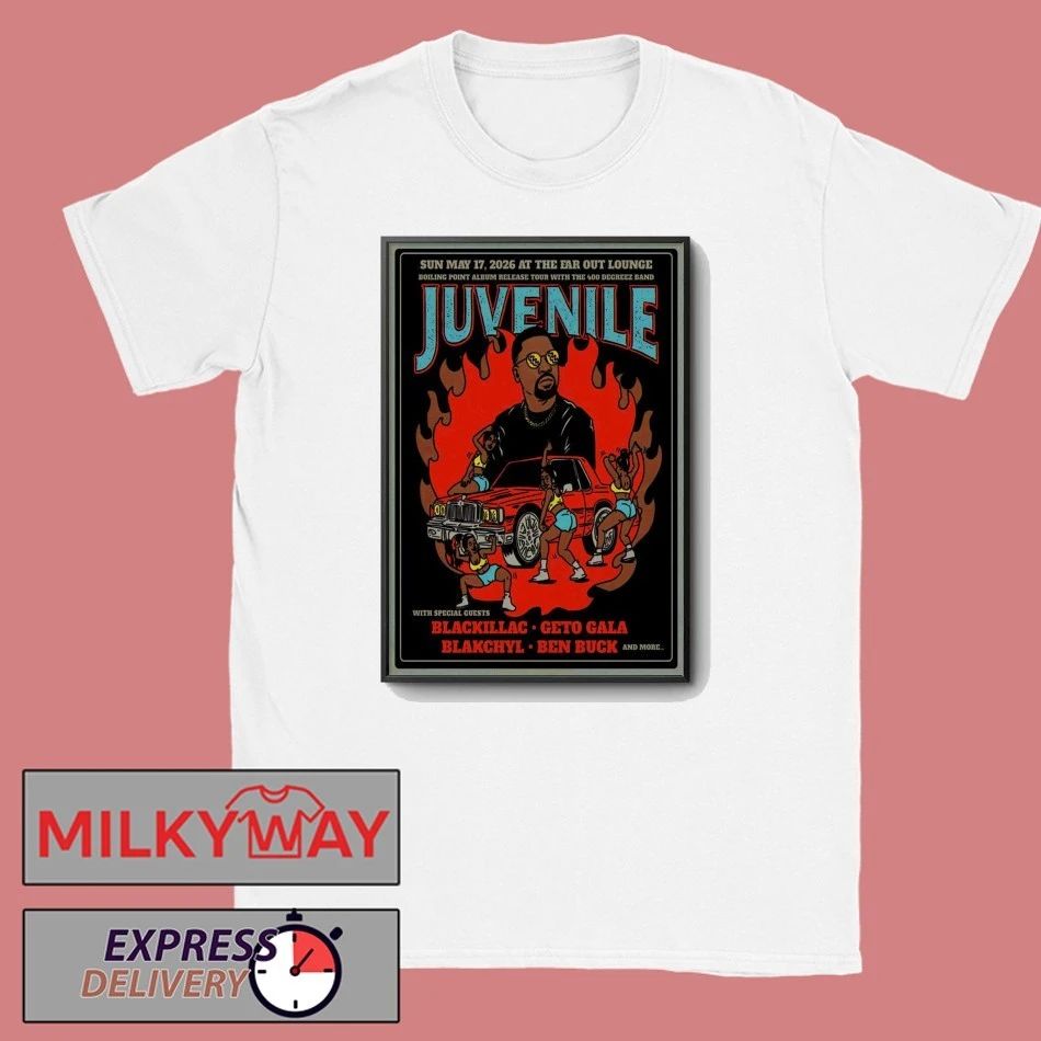 Juvenile At The Far Out Lounge And Stage On May 17 2026 Poster shirt