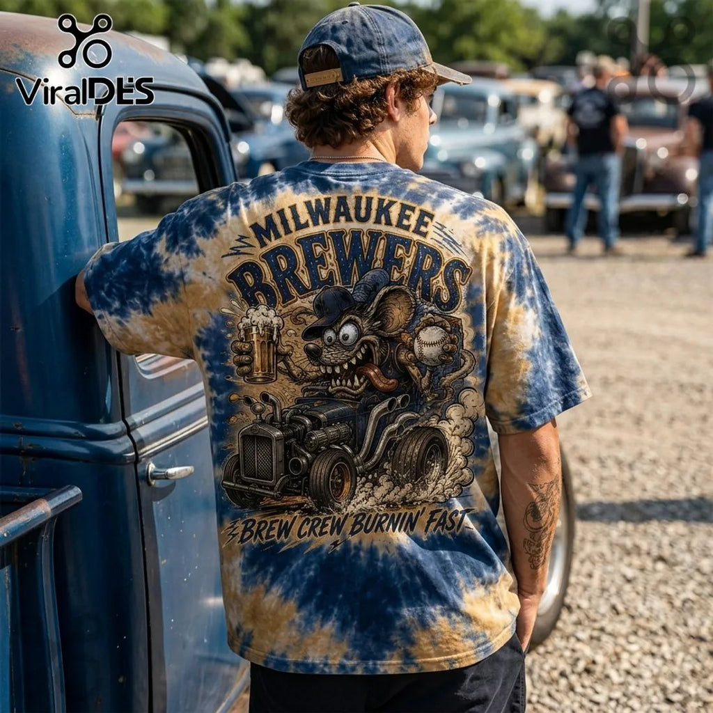 Milwaukee Brewers Tie-Dye Mascot T-Shirt