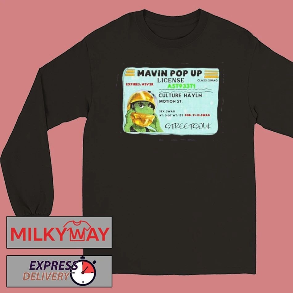 Streetwear License Card Graphic T-Shirt