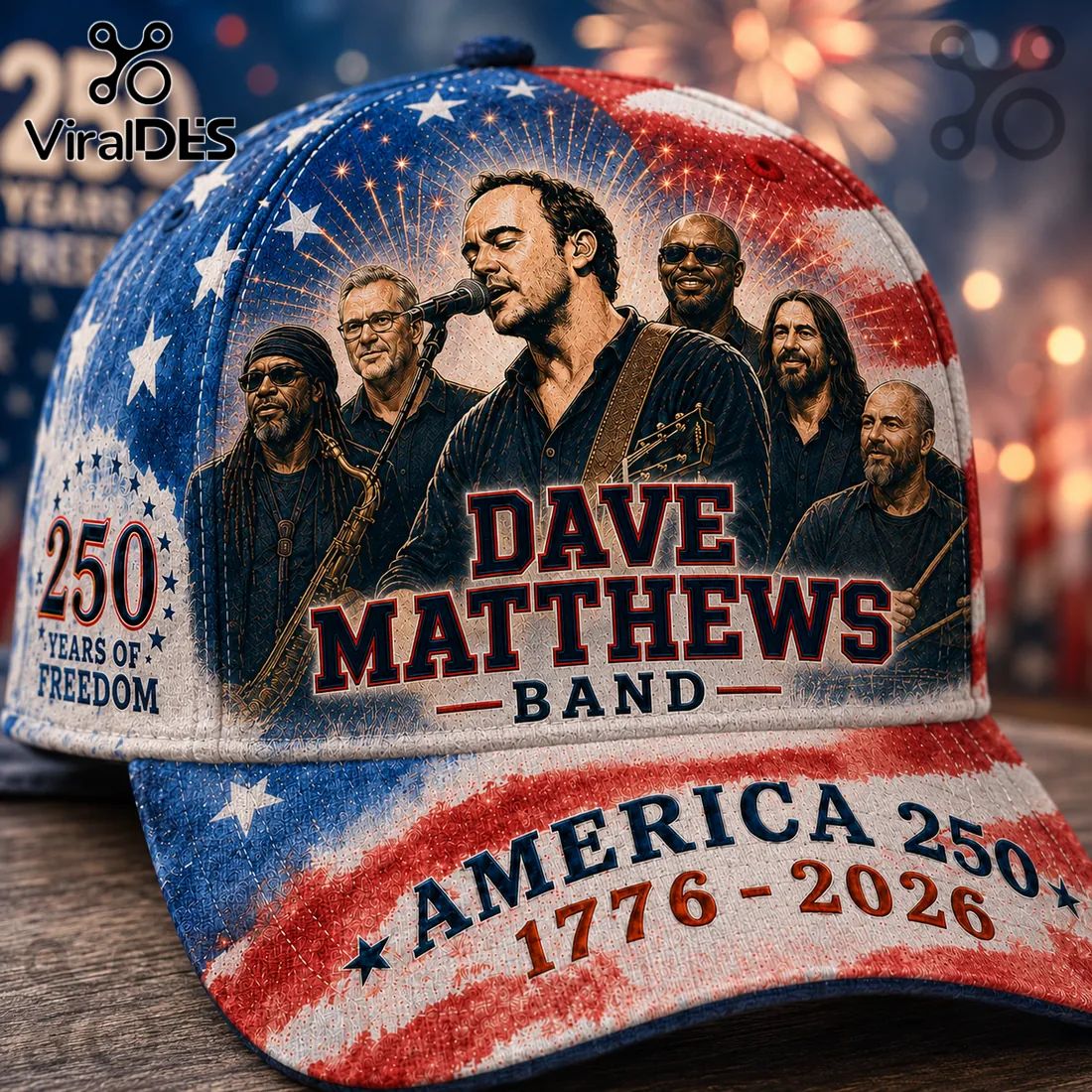 Dave Matthews Band America 250 Years of Freedom Collectible Baseball Cap