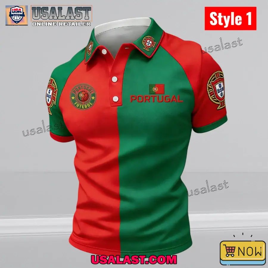 Portugal Football WC 2026 Printed Polo Shirt