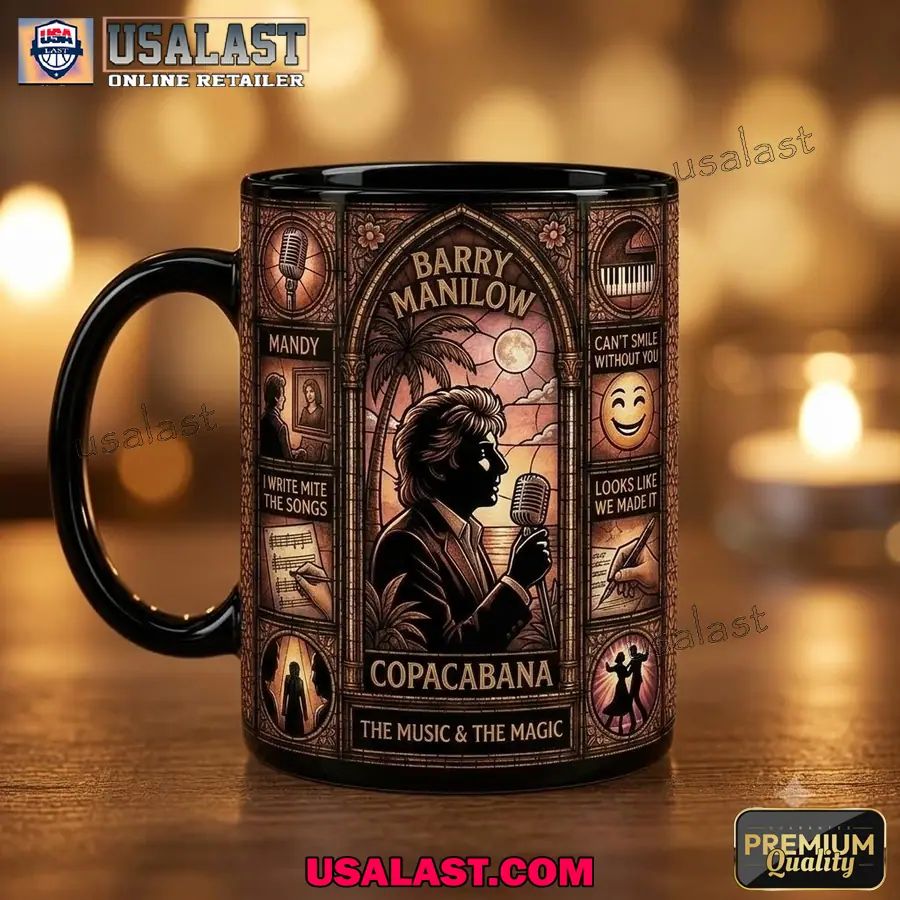 Barry Manilow Copacabana Stained Glass Coffee Mug
