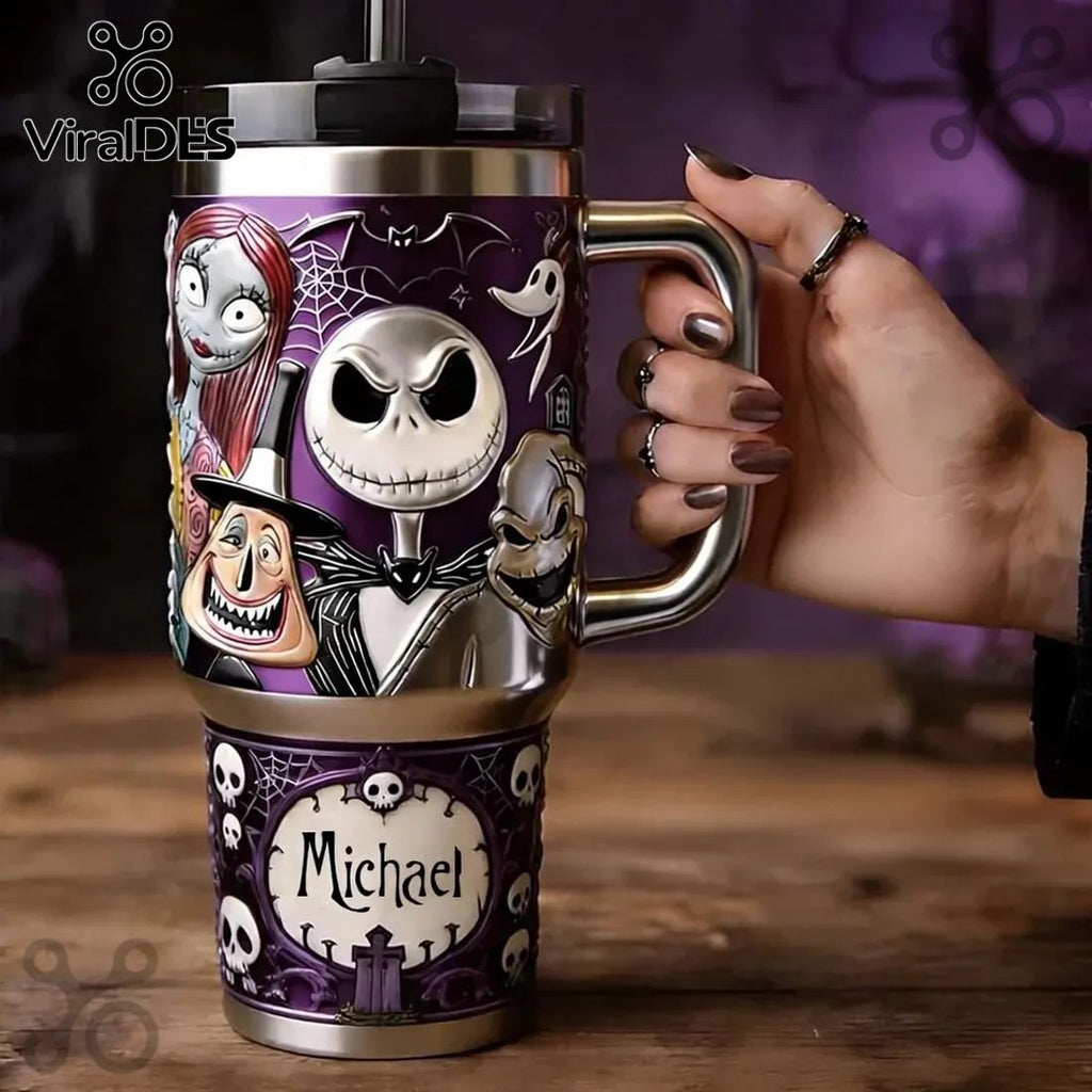 Personalized Nightmare Before Christmas Jack Skellington Gift for Men Tumbler