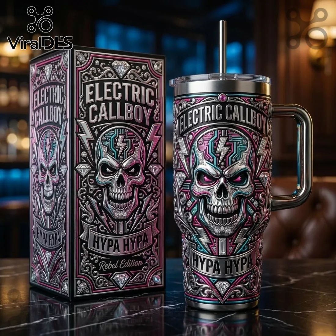 Electric Callboy Hypa Hypa Rebel Edition Skull 40oz Tumbler