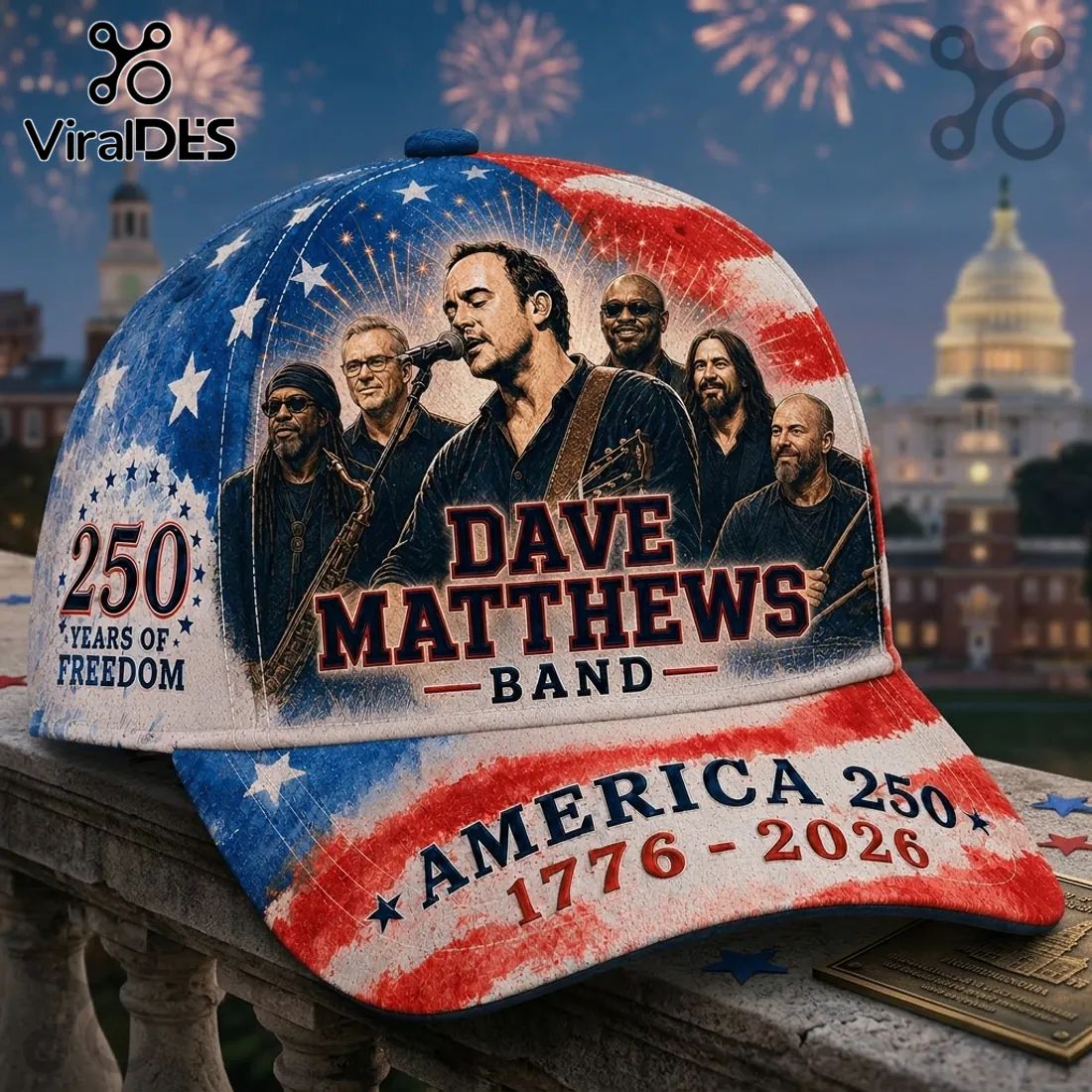 Dave Matthews Band America 250 Years of Freedom Collectible Baseball Cap