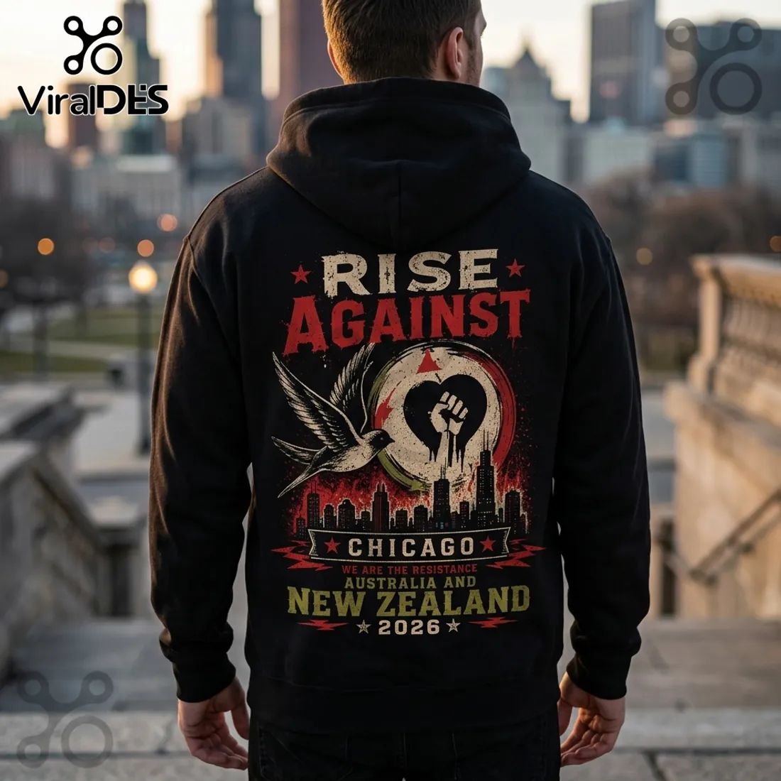 Rise Against x Dropkick Murphys 2026 Tour Black Hoodie