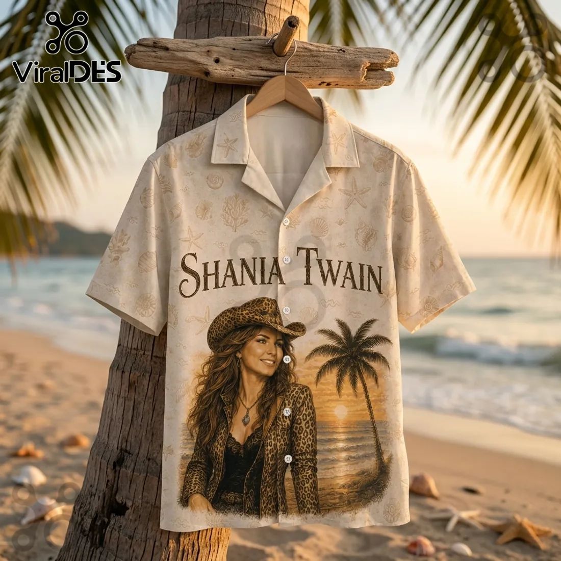 Shania Twain Old School Soundtracks Hawaiian Shirt