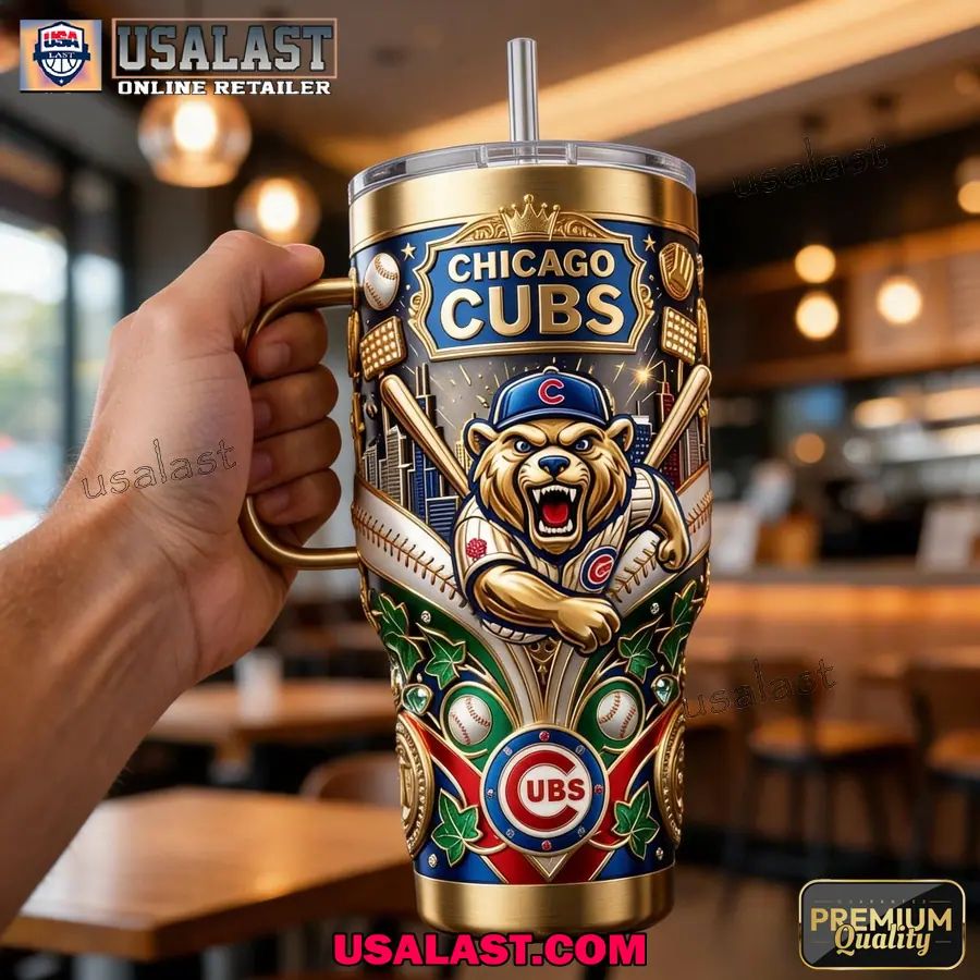 Chicago Cubs World Series Champions Tumbler With Handle