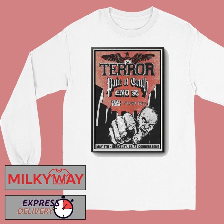 Limited Poster TERROR Berkeley, CA Shows May 05 2026 TOUR shirt