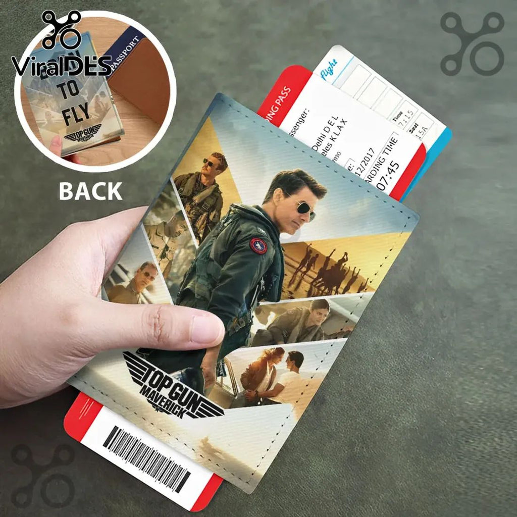 Gun Maverick Movie Fandom Leather Passport Cover