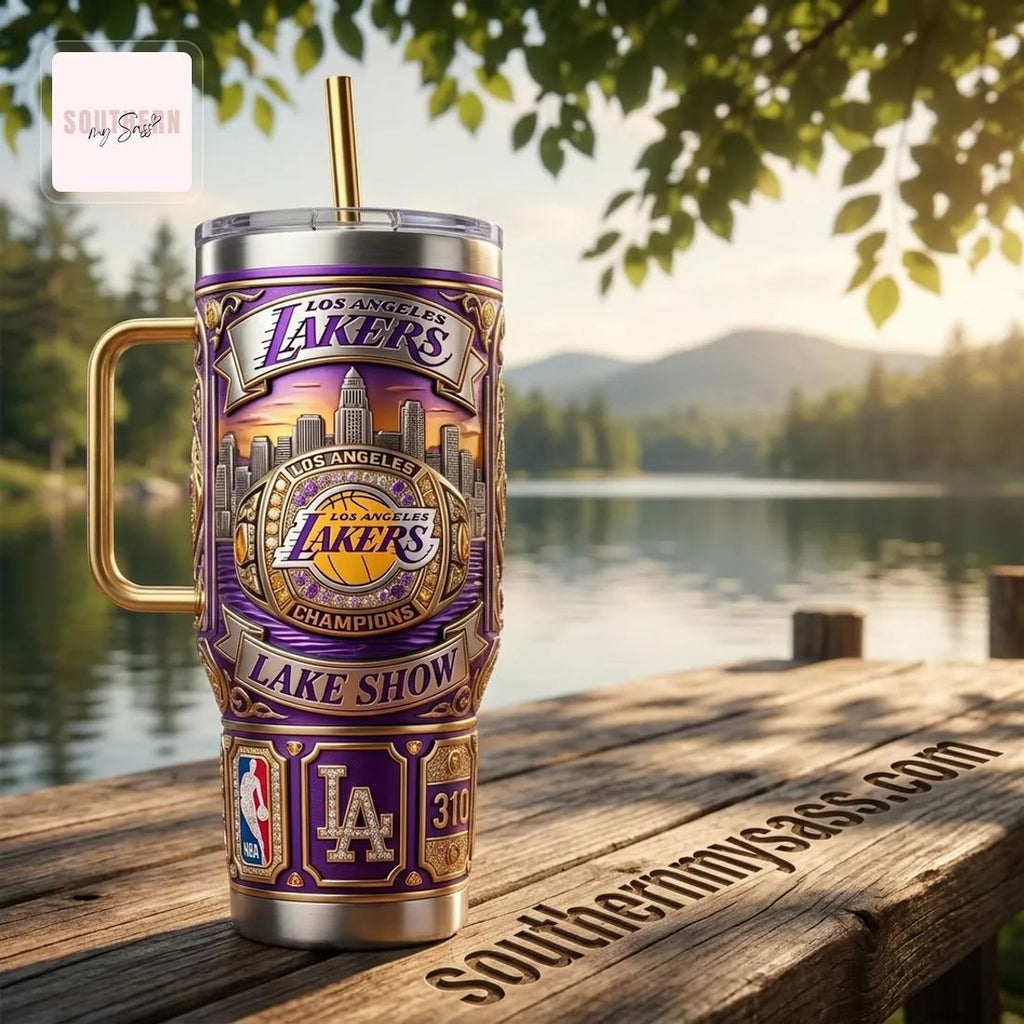YETI Los Angeles Lakers Luxury Championship 40oz Insulated Tumbler With Handle