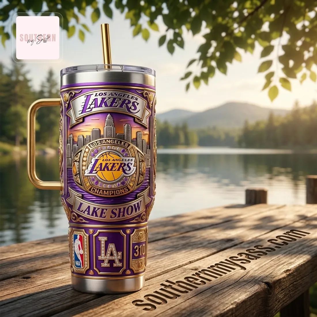 YETI Los Angeles Lakers Luxury Championship 40oz Insulated Tumbler With Handle