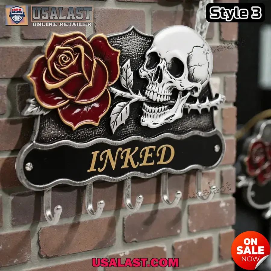 Personalized Tattoo Themed Wall Key Holder