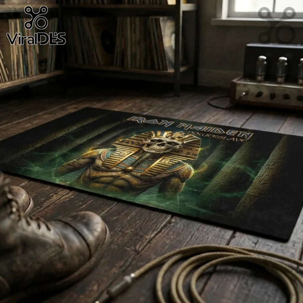 Iron Maiden Powerslave Egyptian Mummy Area Rug
