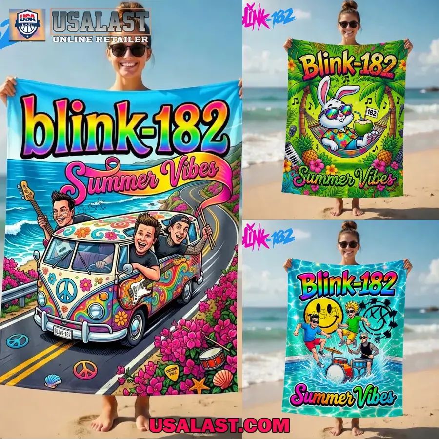 Blink-182 Summer Vibes Beach Towel