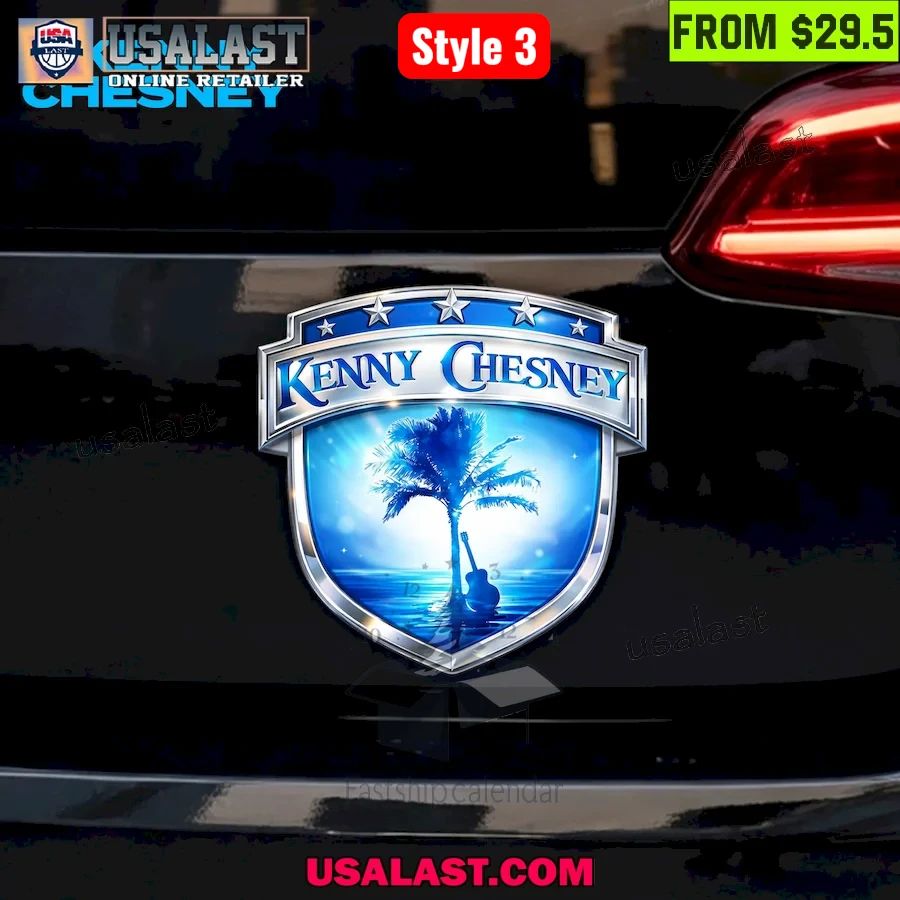 Kenny Chesney No Shoes Nation Car Name Badge