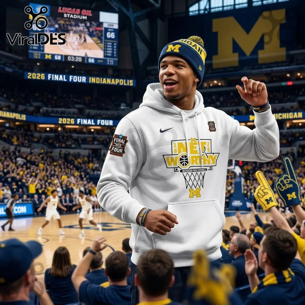 Michigan Wolverines Net Worthy 2026 Final Four Pullover Hoodie