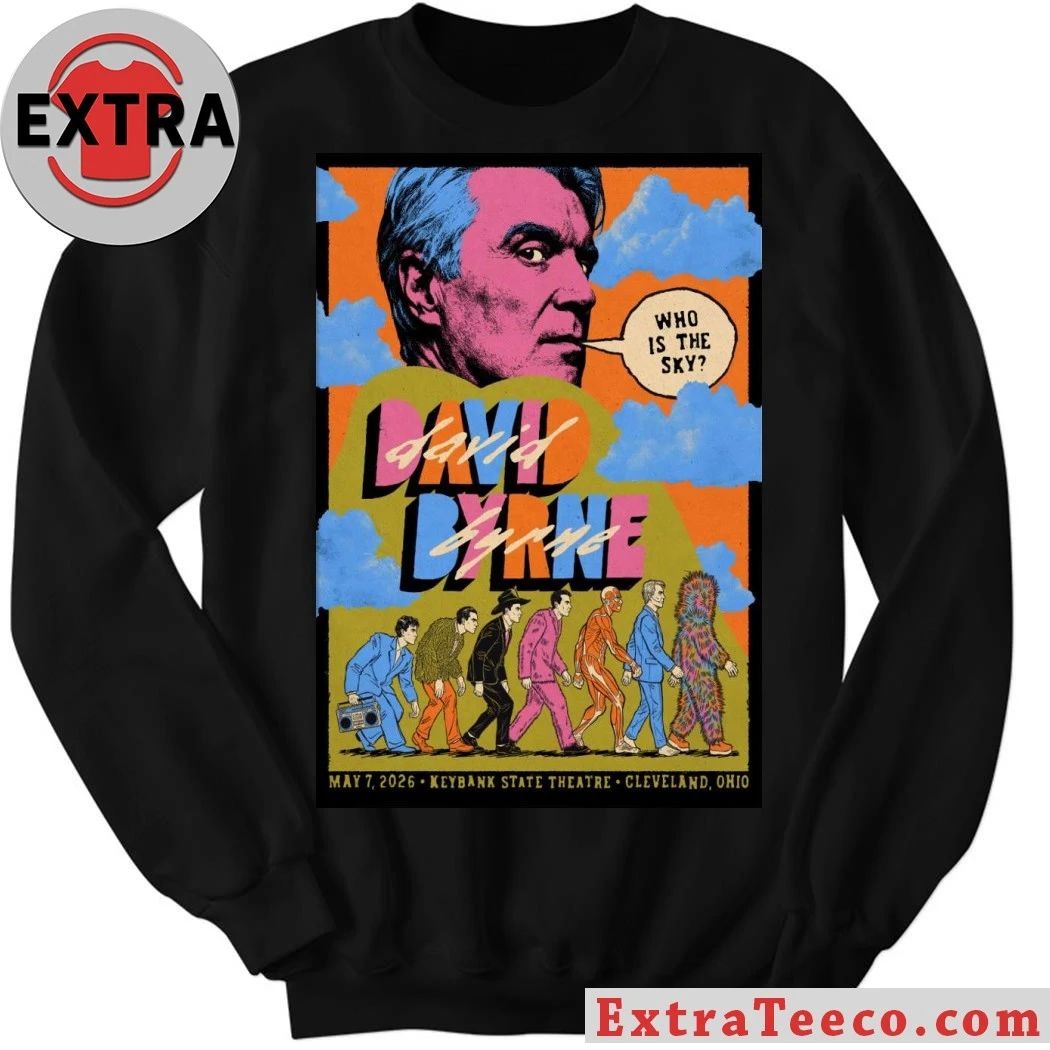 David Byrne May 7 2026 KeyBank State Theatre at Playhouse Square in Cleveland OH Poster Shirt