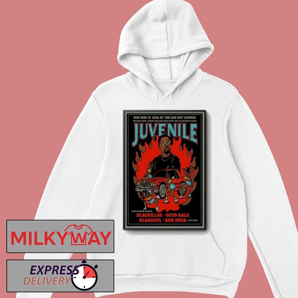 Juvenile May 17 2026 The Far Out Lounge And Stage in Austin TX Poster shirt