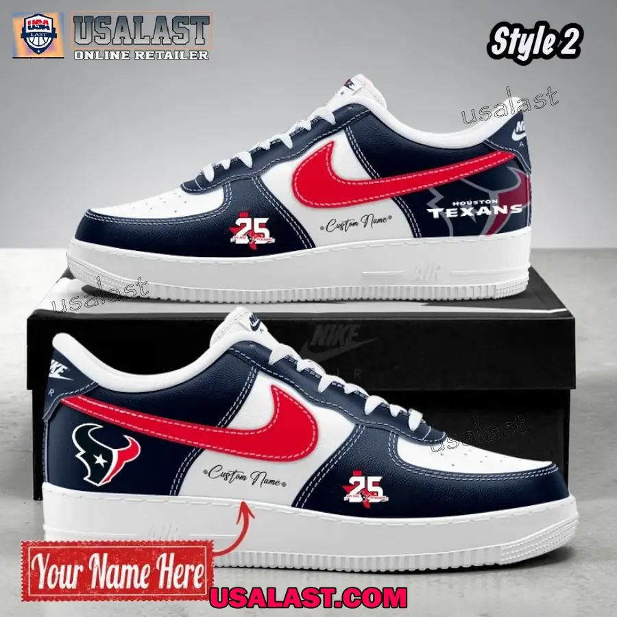 Houston Texans 25th Anniversary Air Force 1 Sneakers