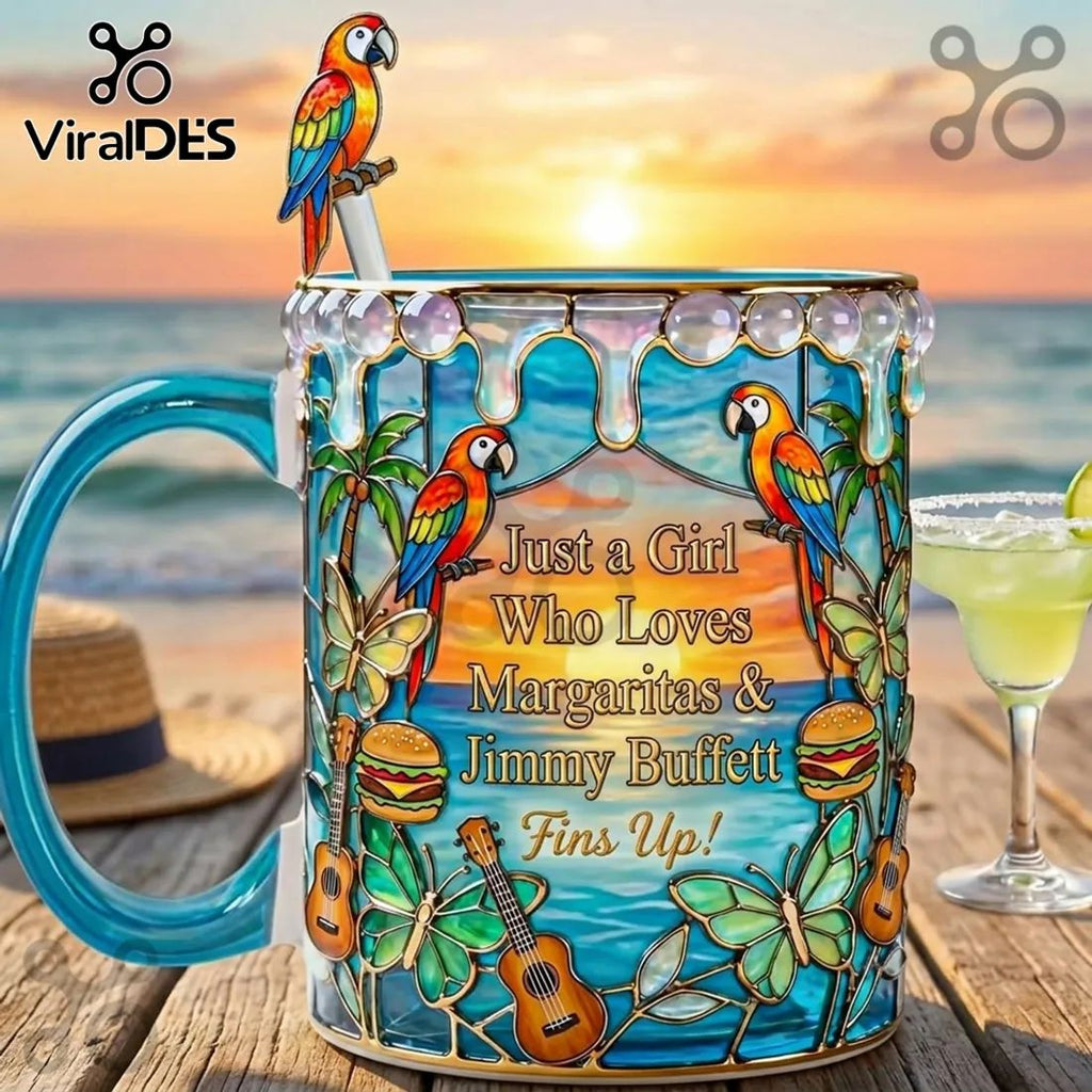Just a Girl Who Loves Margaritas & Jimmy Buffett Coffee Mug