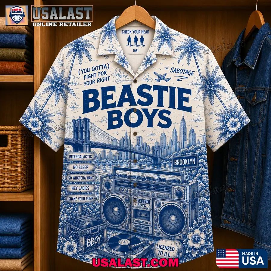Beastie Boys Tropical Blue Unisex Hawaiian Shirt