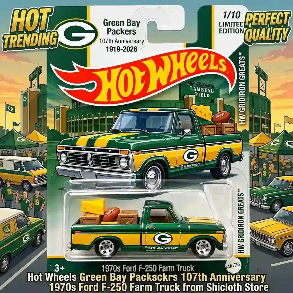 Wheels Green Bay Packers 107th Anniversary 1970s Ford F-250 Farm Truck