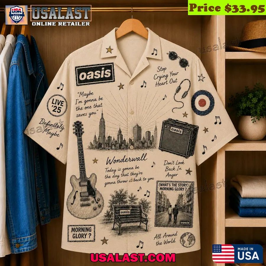 Oasis Band Wonderwall Vintage Hawaiian Shirt
