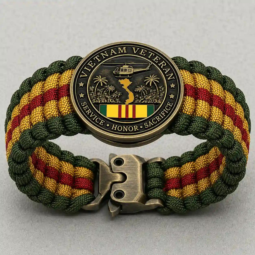 Vietnam Veteran Survival Tribute Paracord Bracelet
