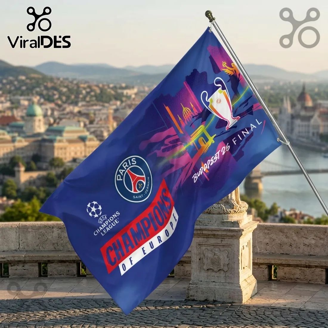 Paris Saint-Germain Champions Limited Edition House Flag
