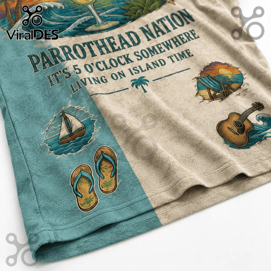 Jimmy Buffett Parrothead Nation Fins Up Gift for Men T-Shirt