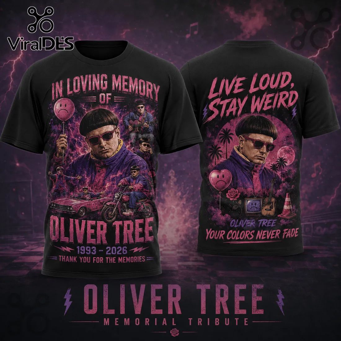 Oliver Tree In Loving Memory 1993-2026 T-Shirt