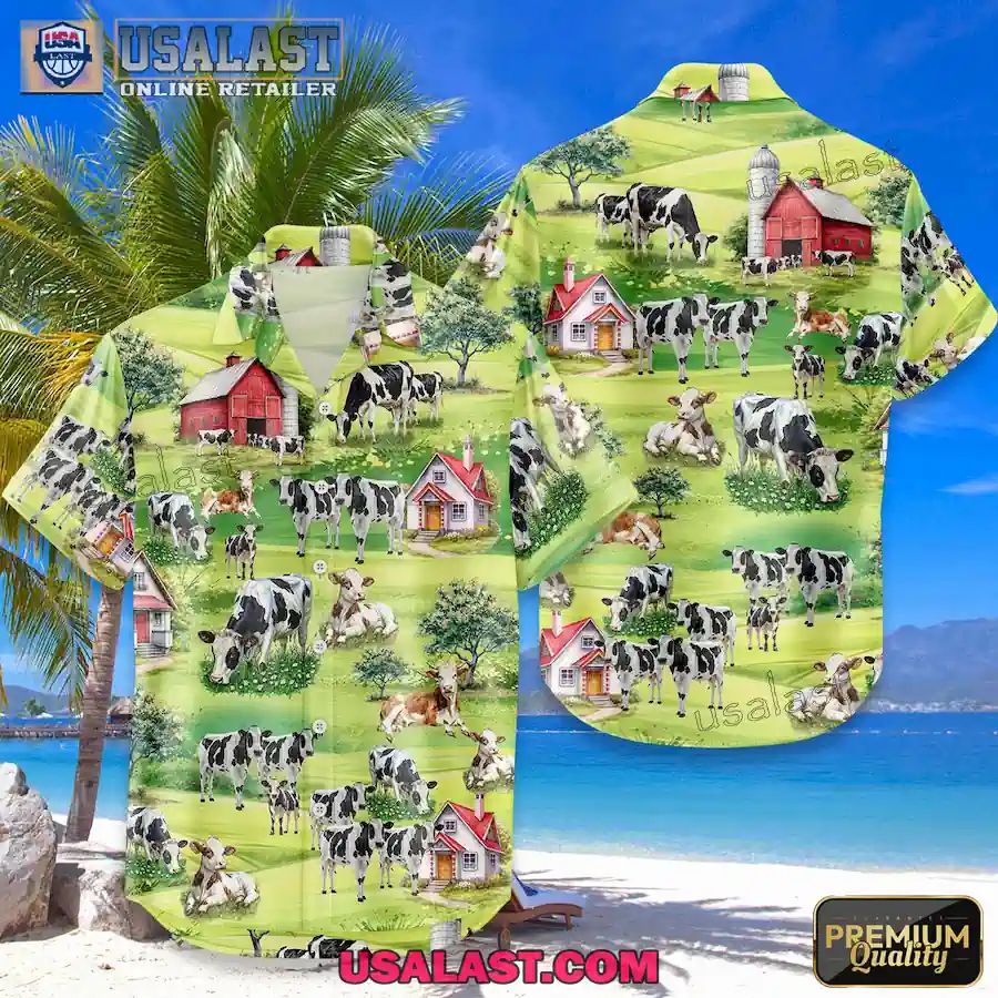 2026 Cow Farm Short Sleeve Hawaiian Shirt