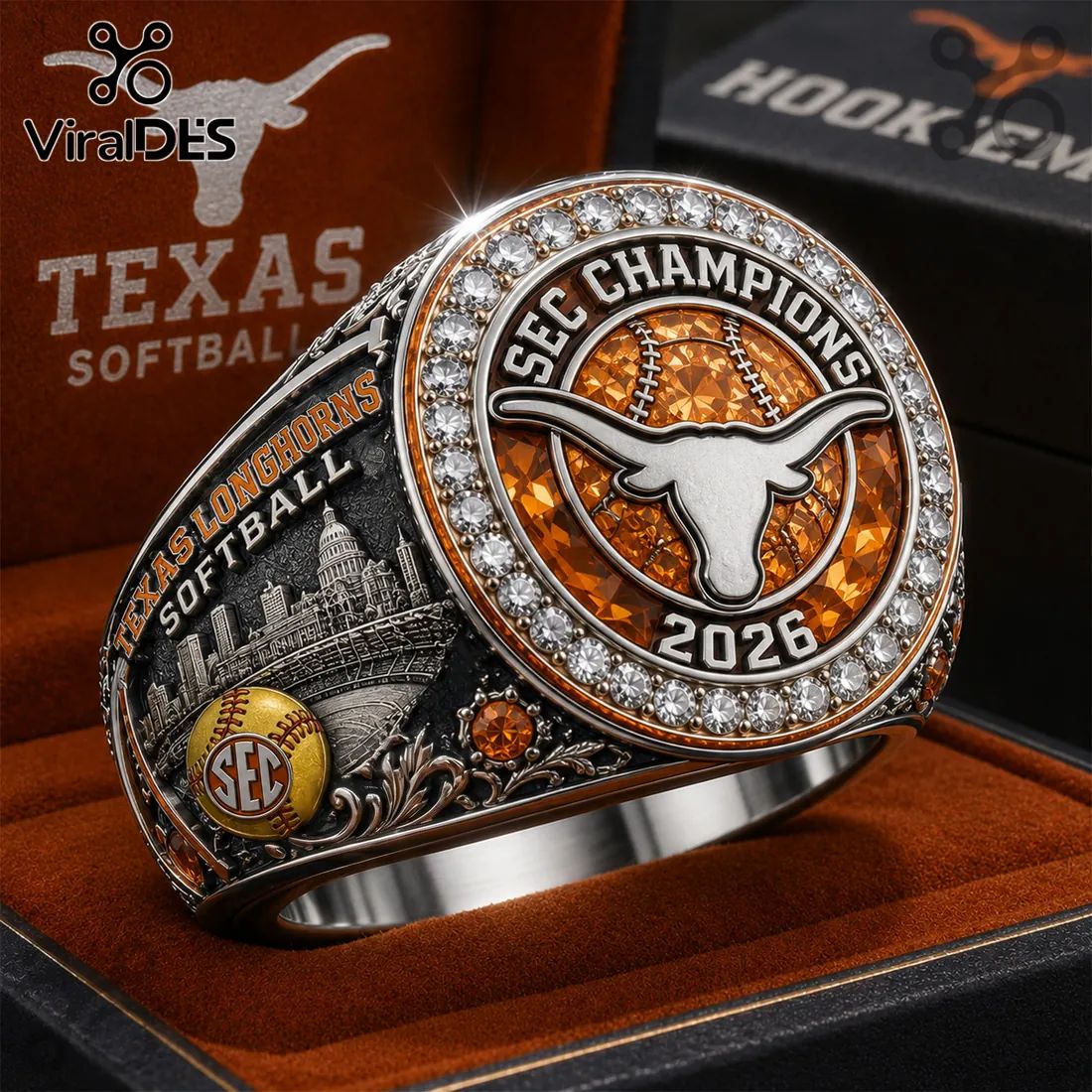 Texas Longhorns Softball 2026 SEC Champions Ring