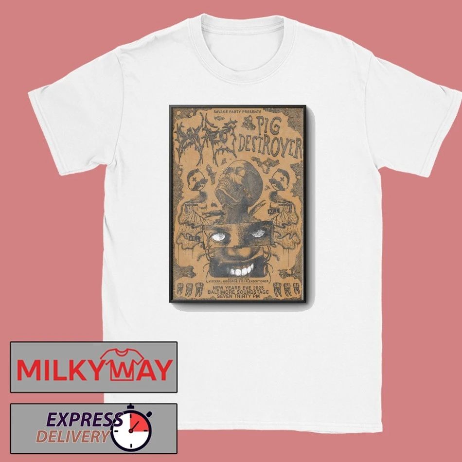 Pig Destroyer Dec 31 2025 Baltimore Soundstage NYE Show Poster shirt