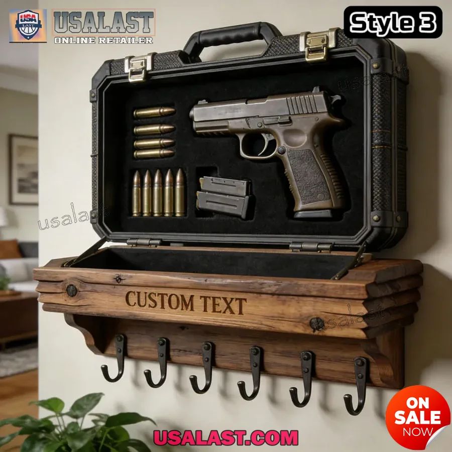 Personalized Handgun Case Wall Key Holder