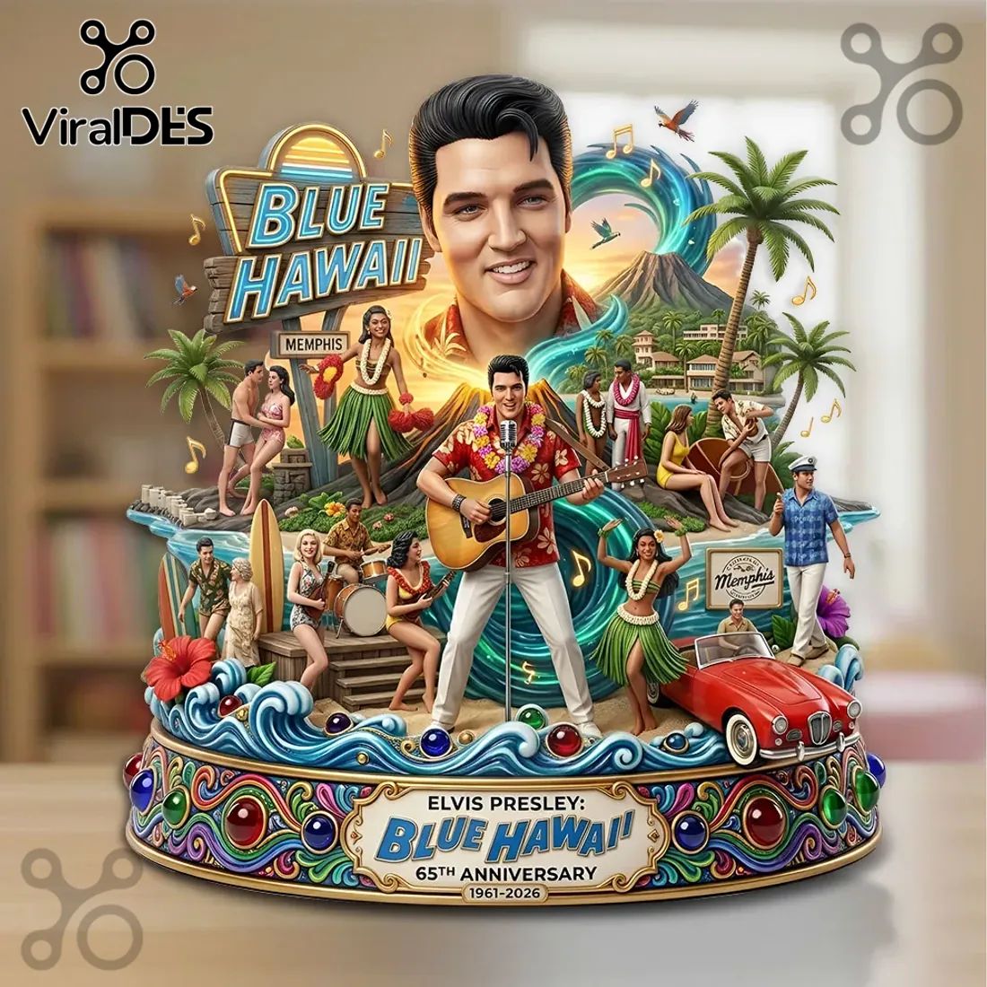 Elvis Presley Blue Hawaii 65th Anniversary Custom Acrylic Plaque