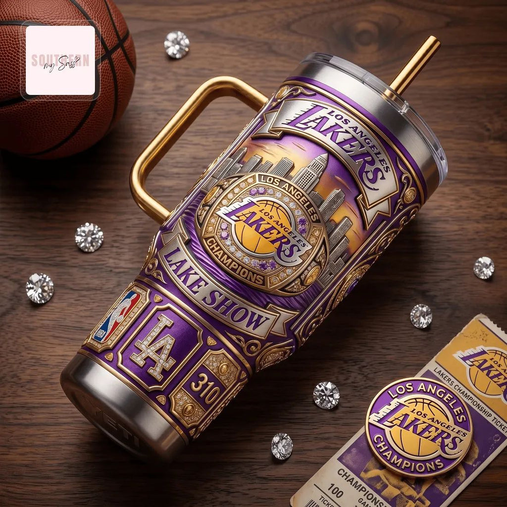 YETI Los Angeles Lakers Luxury Championship 40oz Insulated Tumbler With Handle
