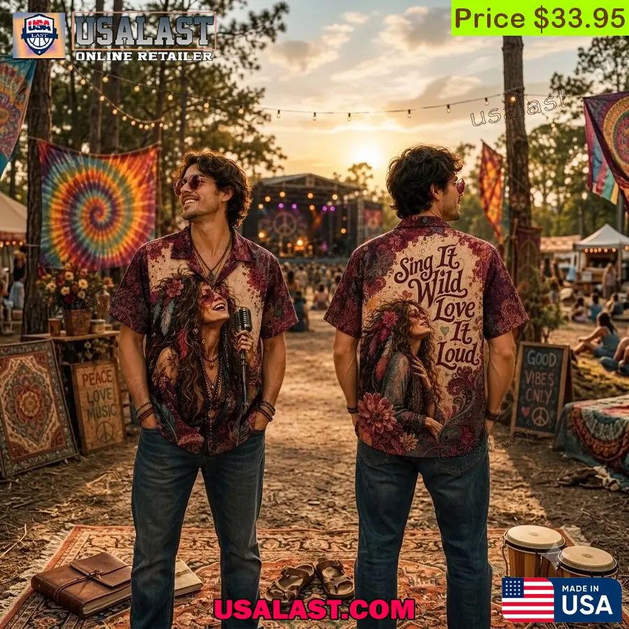Janis Joplin Sing It Wild Love It Loud Hawaiian Shirt