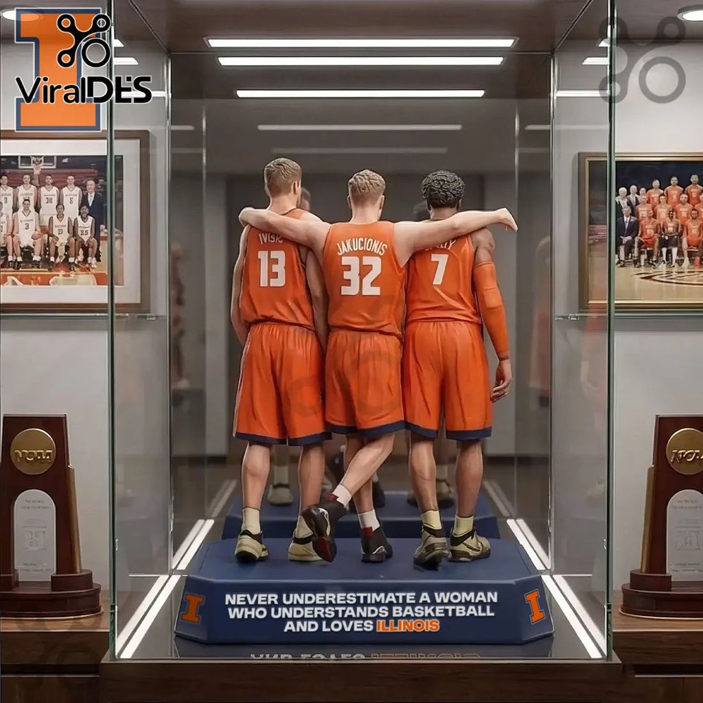 Illinois Basketball Premium 3-Player Hug Edition Collectible Figure
