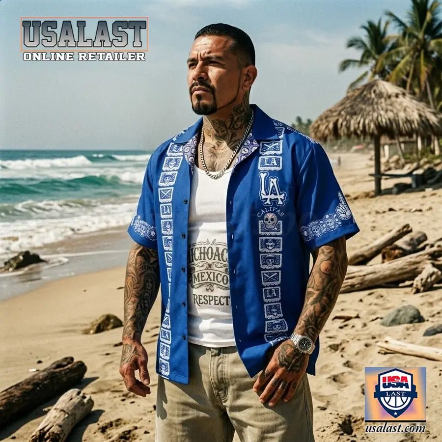 LA All Day Guayabera Short Sleeve Hawaiian Shirt