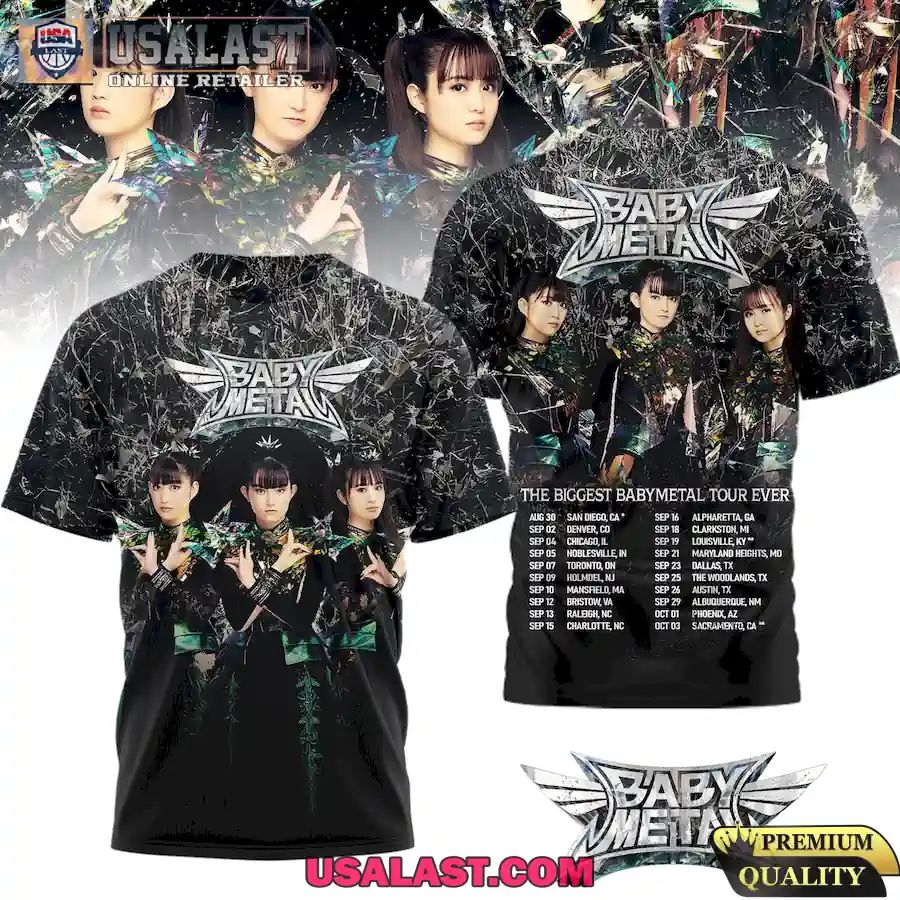 Babymetal The Biggest Tour Ever 2026 Apparel 3D Shirt