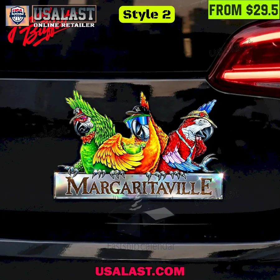 Jimmy Buffett Margarilaville 3D Car Name Badge