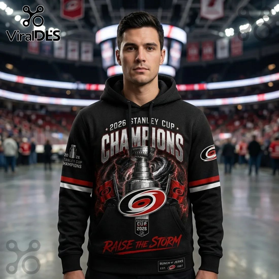 Carolina Hurricanes 2026 Stanley Cup Champions Black Pullover Hoodie